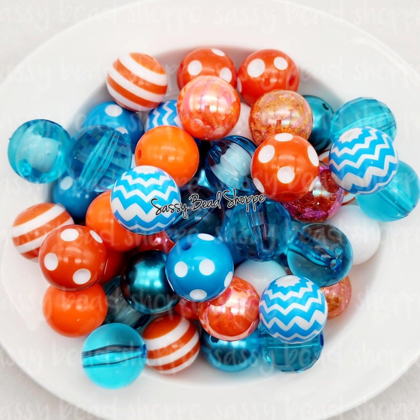 Fins Up Bubblegum Bead Mix - Sassy Bead Shoppe
