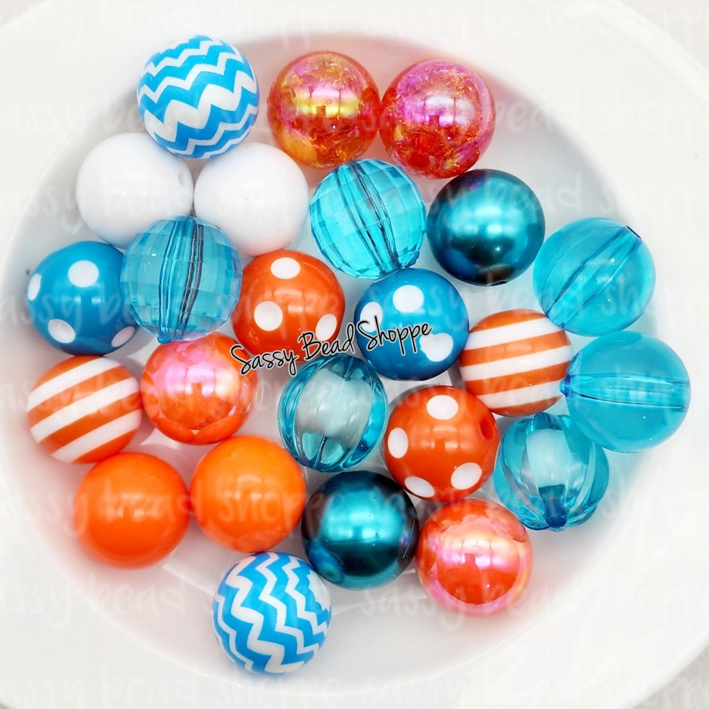Fins Up Bubblegum Bead Mix - Sassy Bead Shoppe