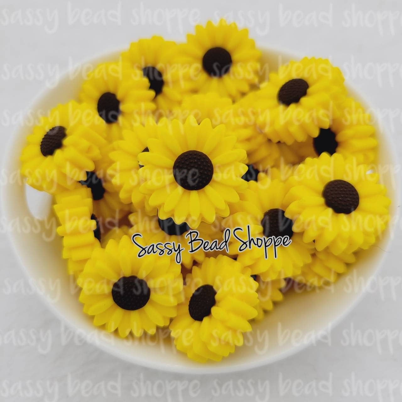 22mm Sunflower Focal Bead - Sassy Bead Shoppe