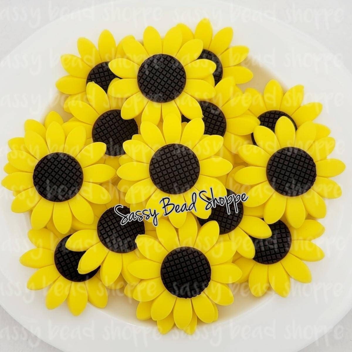 40mm Sunflower LARGE Beads - Sassy Bead Shoppe