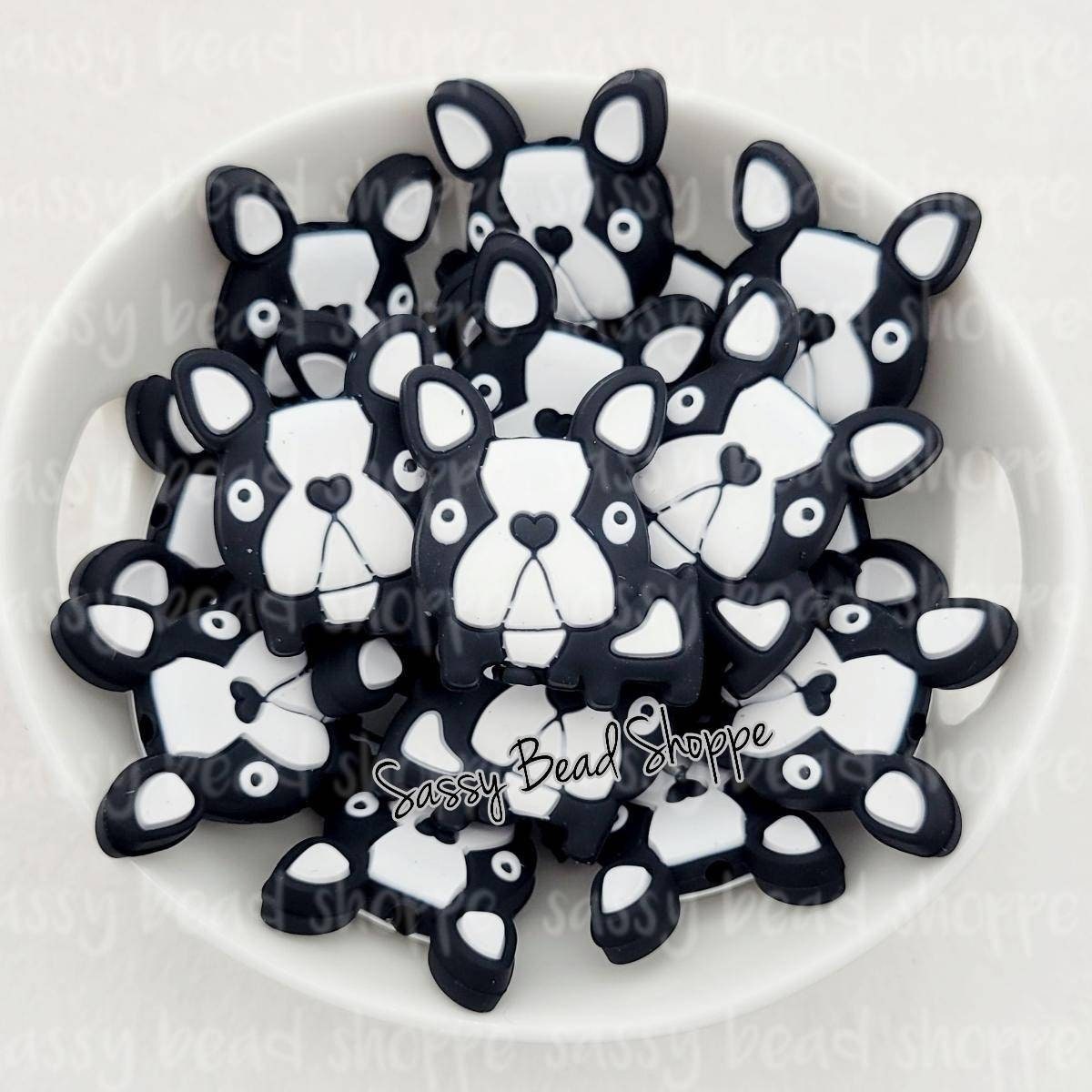 Boston Terrier Bulldog Beads - Sassy Bead Shoppe