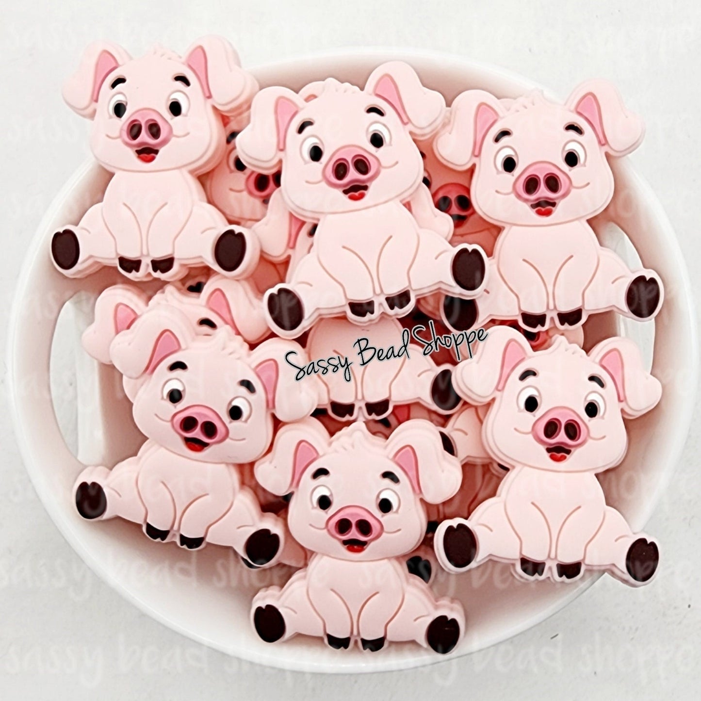 Pink Pig Bead - Sassy Bead Shoppe