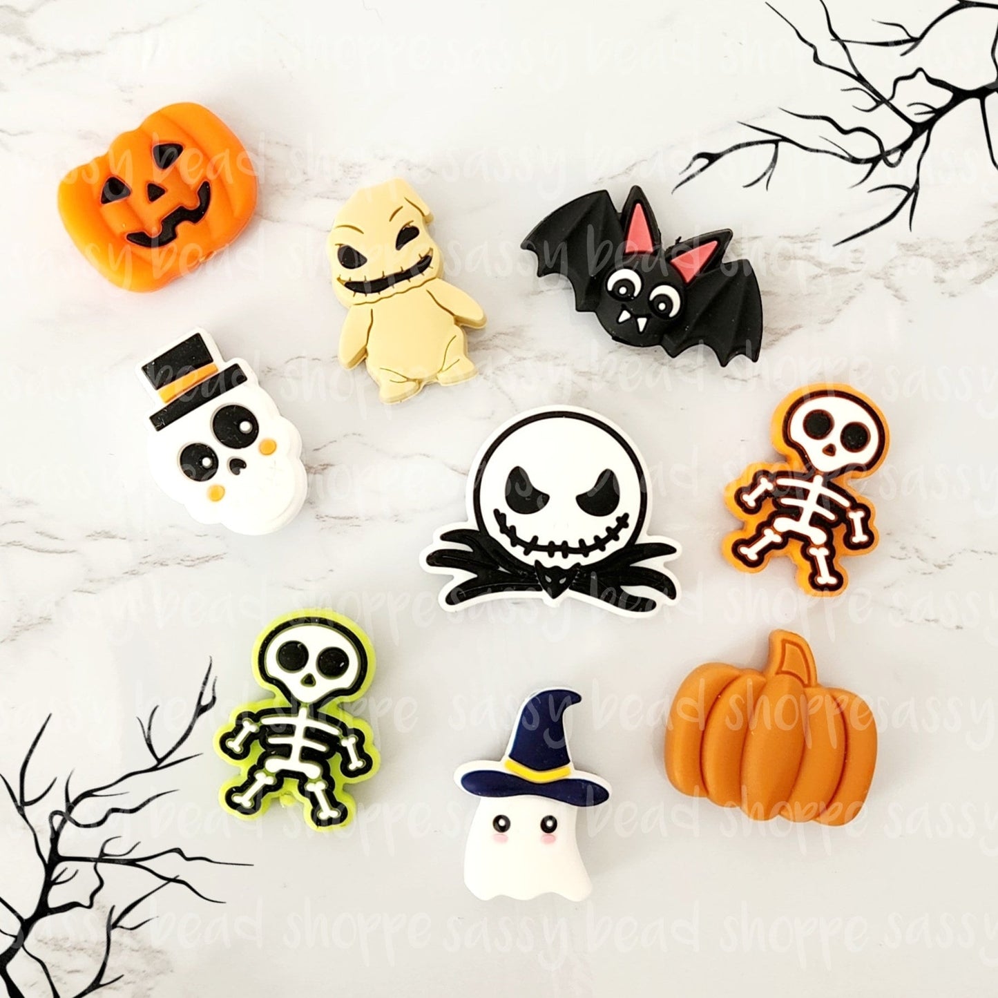 Orange Pumpkin Focal Beads - Sassy Bead Shoppe