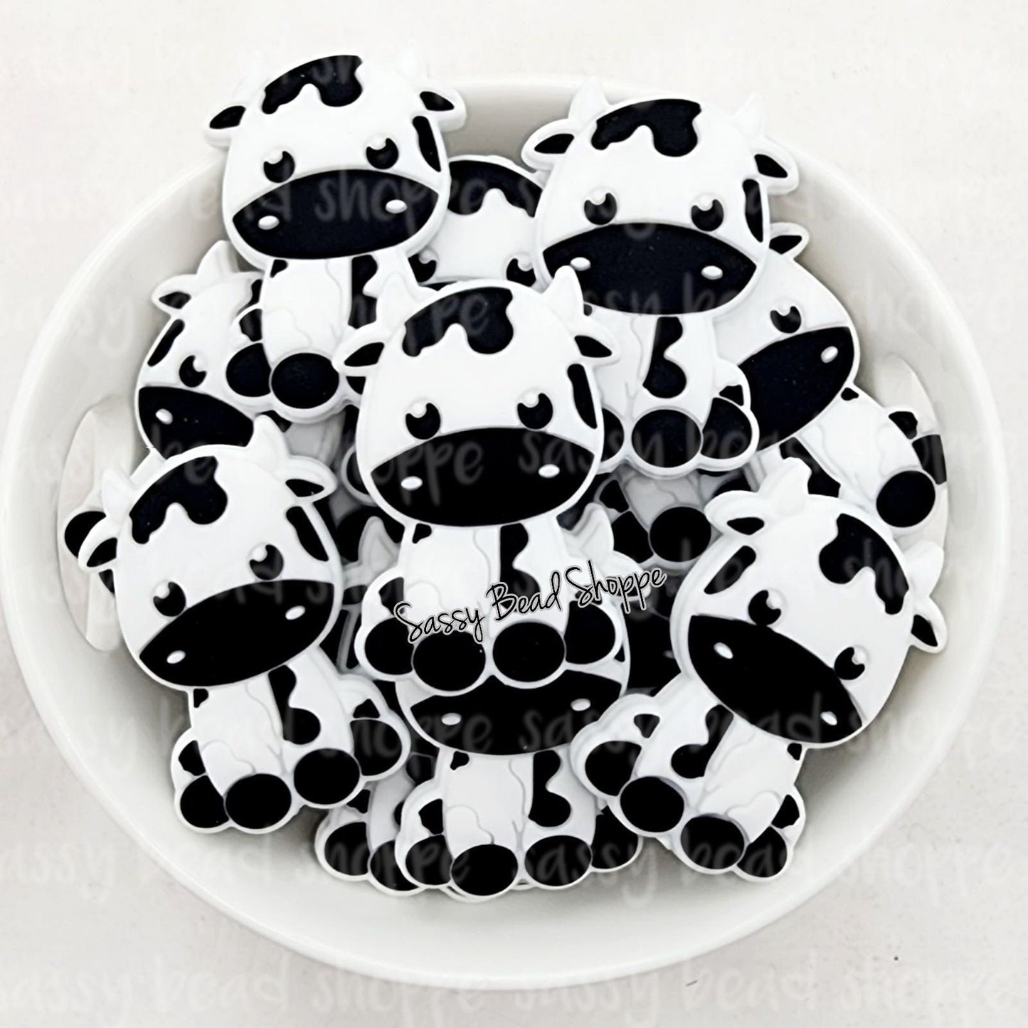 Black Cow Bead - Sassy Bead Shoppe