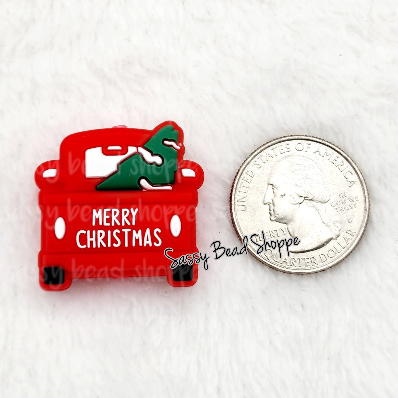 Christmas Truck Silicone Bead