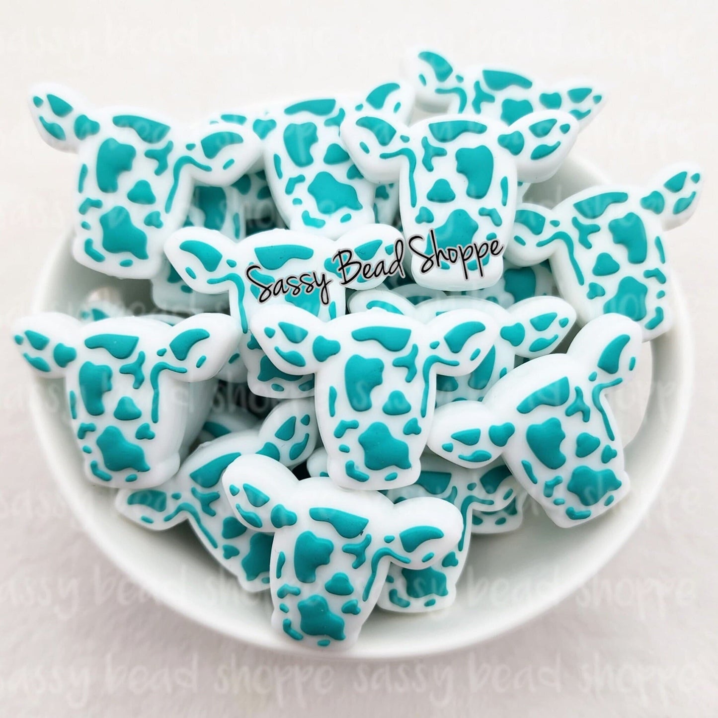Turquoise Cow Head Focal Bead - Sassy Bead Shoppe