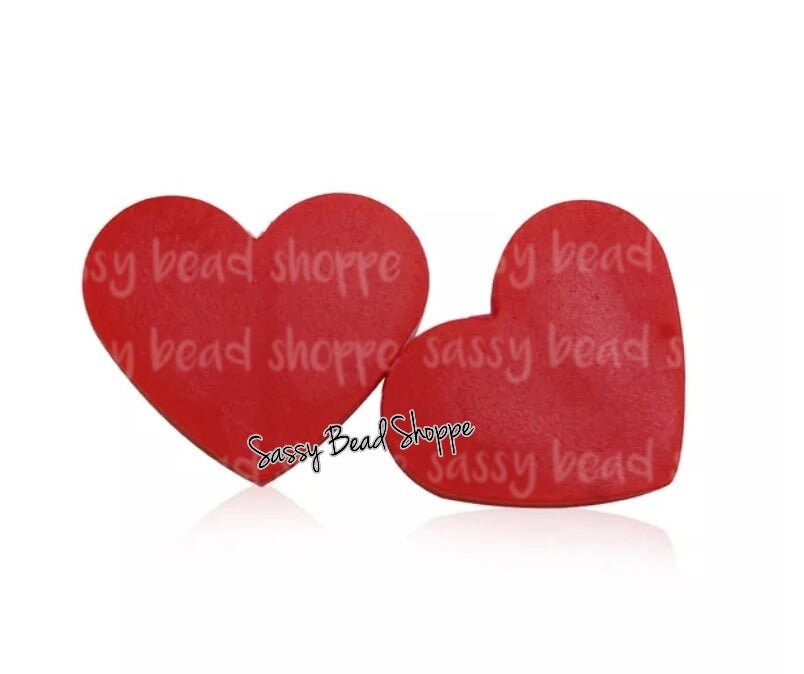 20mm Red Heart Focal Bead - Sassy Bead Shoppe