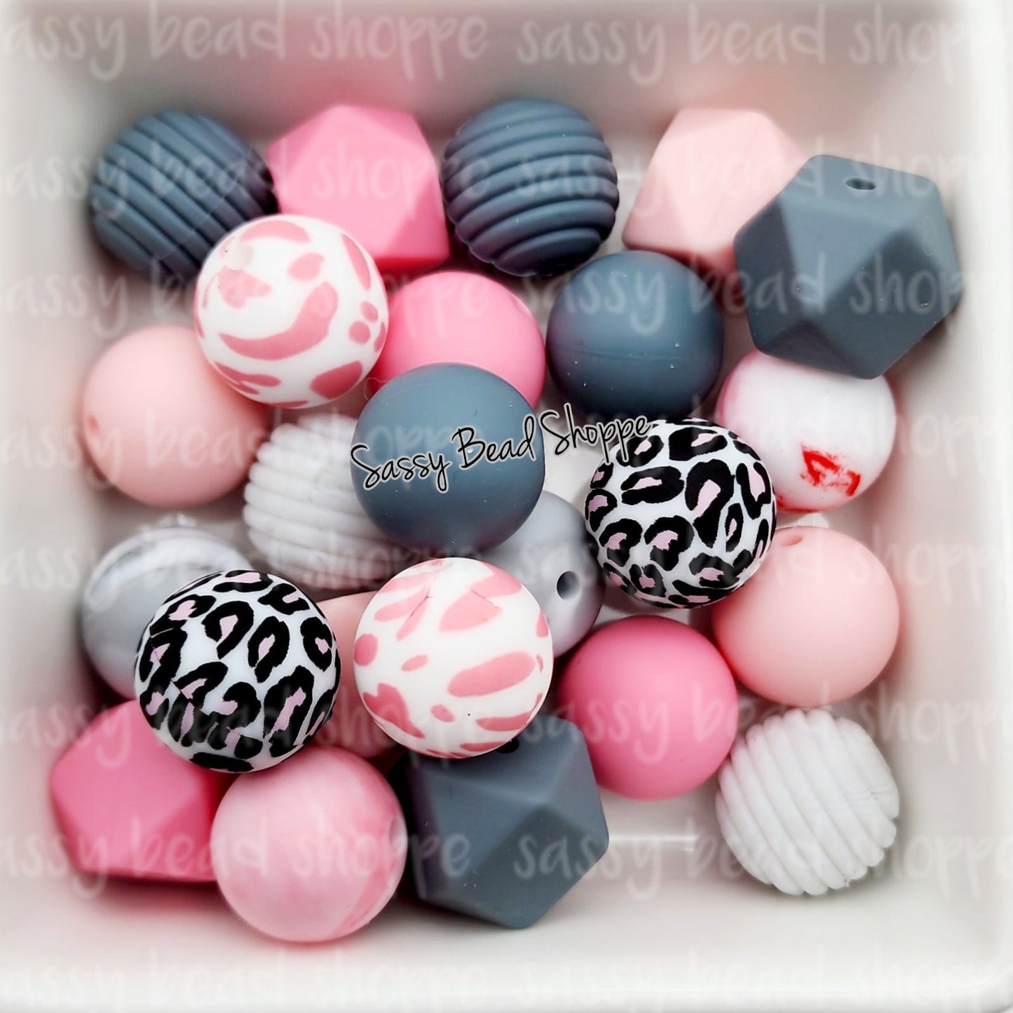 Tickled Pink Silicone Bead Mix