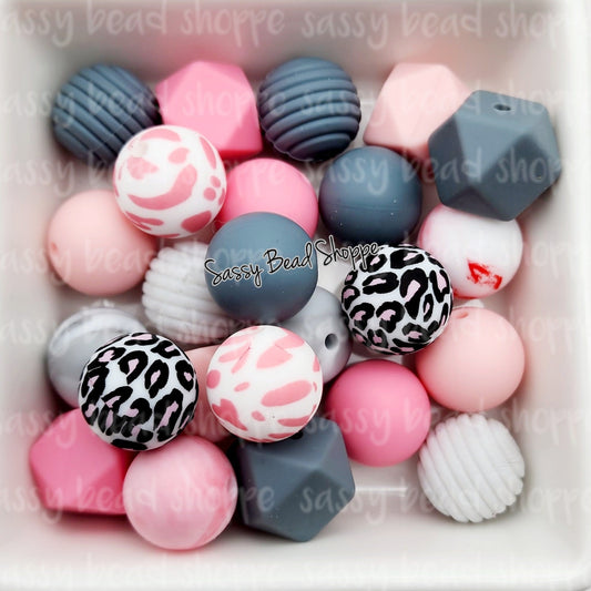 Tickled Pink Silicone Bead Mix