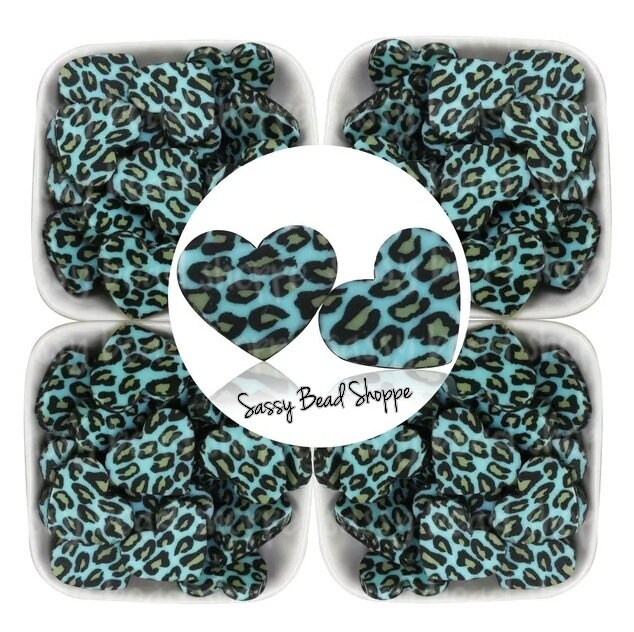 Sassy Bead Shoppe
Blue Leopard Heart Focal Bead