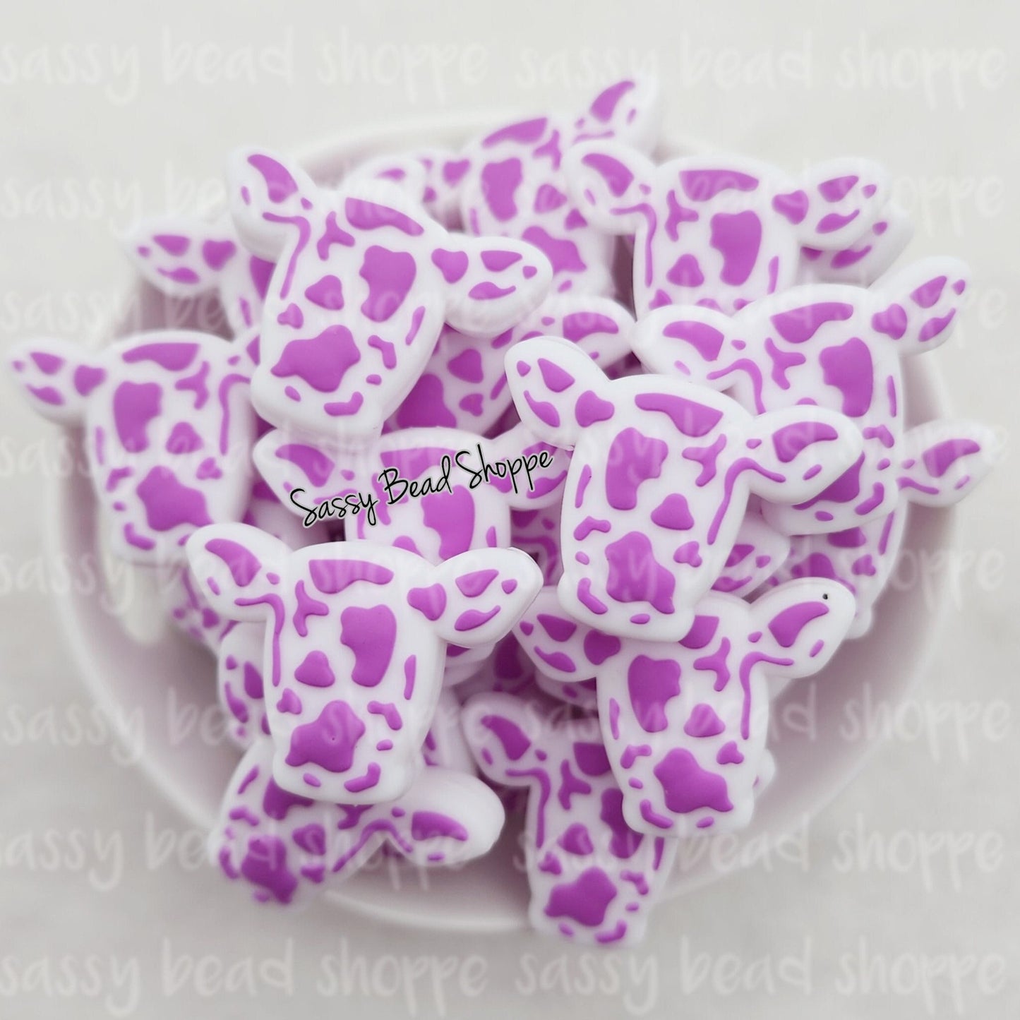 Sassy Bead Shoppe
Purple Cow Head Focal Bead