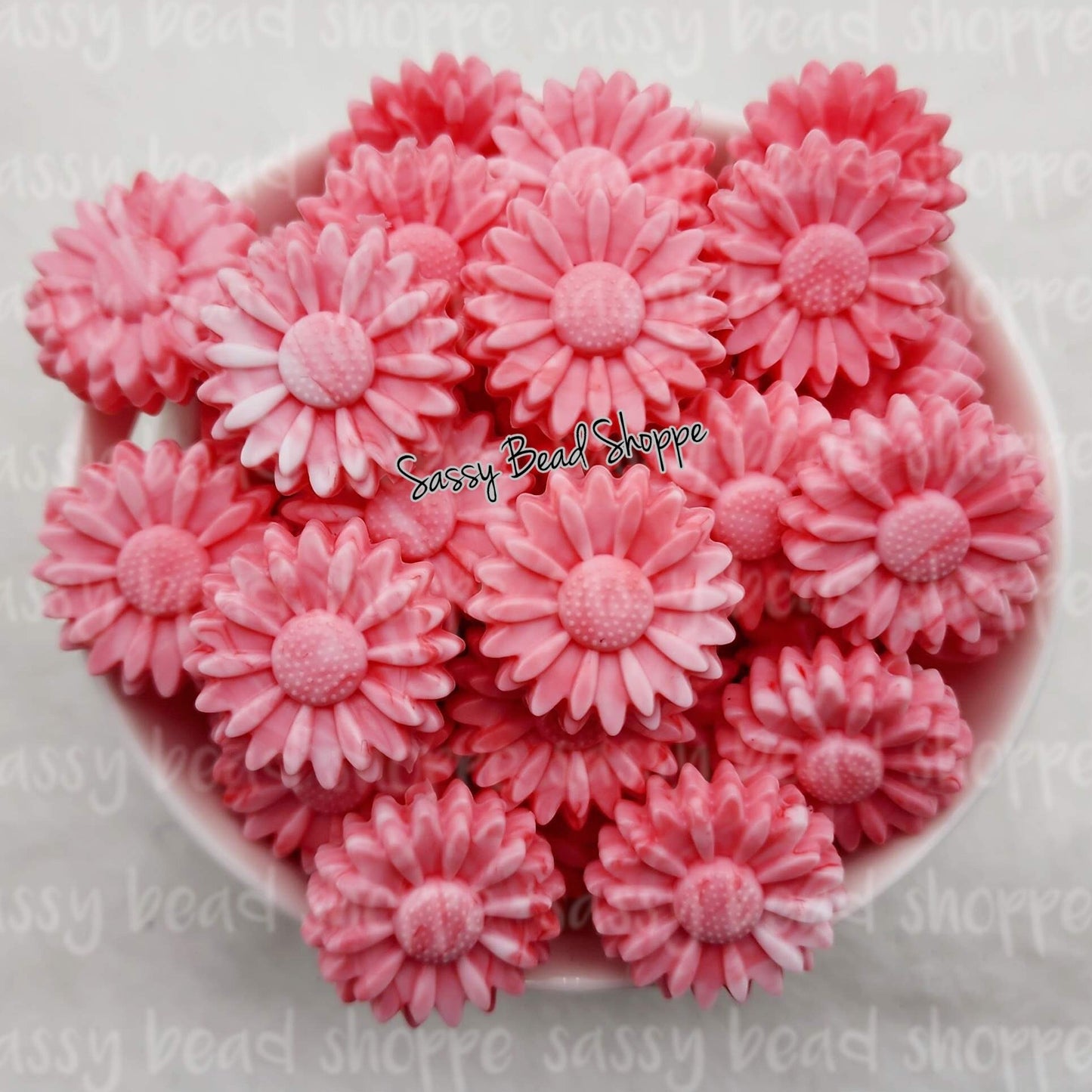 Sassy Bead Shoppe
Pink Marble Daisy Focal Bead
