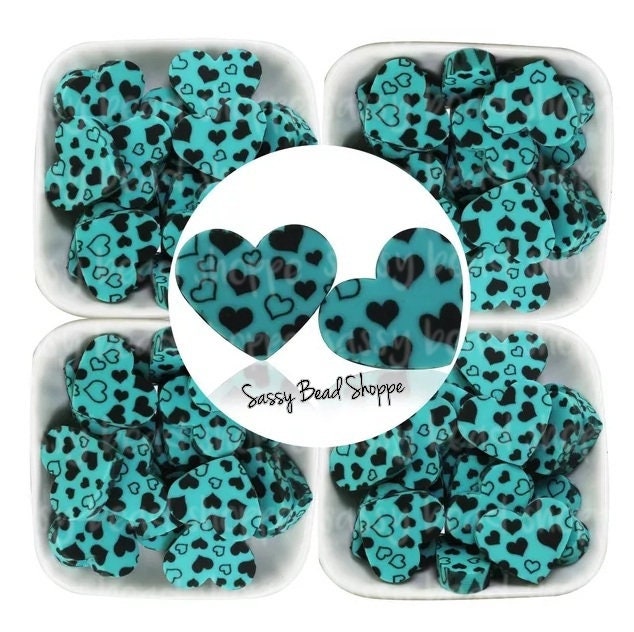 Sassy Bead Shoppe
Turquoise & Black Heart Focal Bead