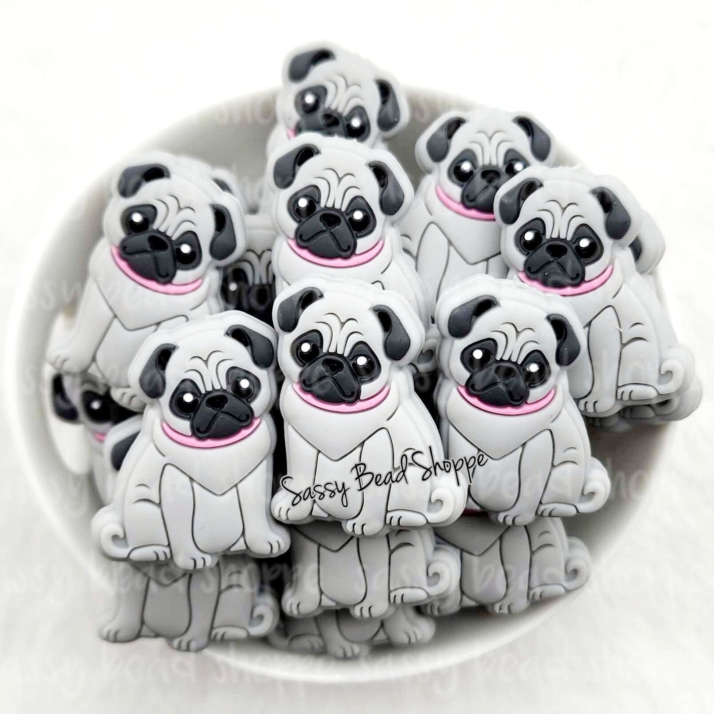Pug Focal Bead - Sassy Bead Shoppe