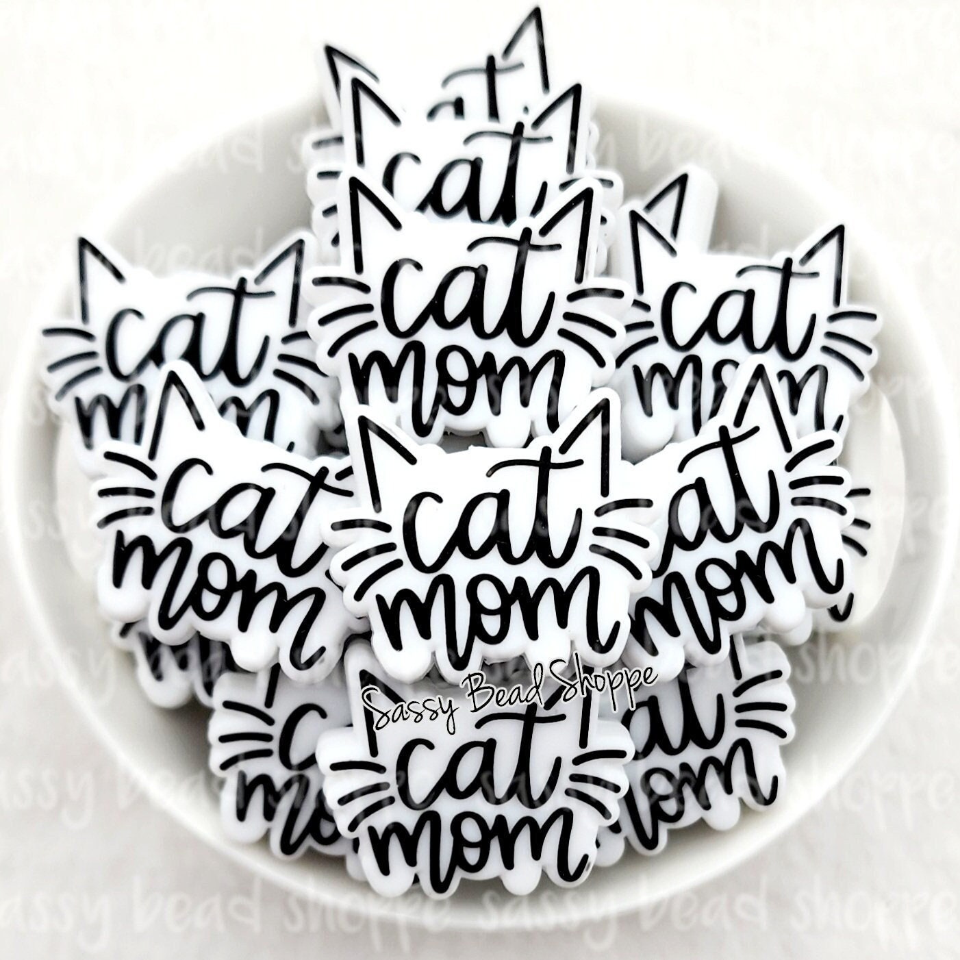 Cat Mom Focal Bead - Sassy Bead Shoppe