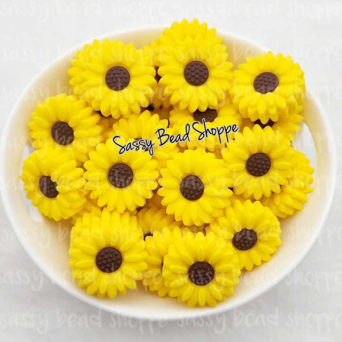 20mm Sunflower Bead - Sassy Bead Shoppe