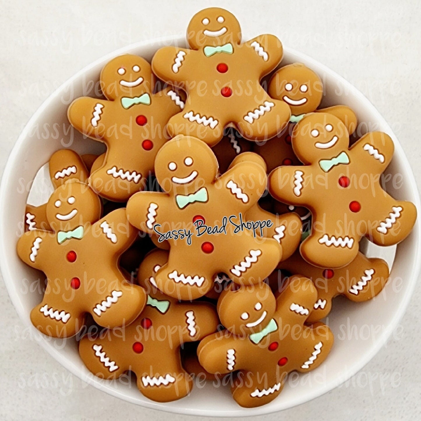 Gingerbread Man Beads - Sassy Bead Shoppe