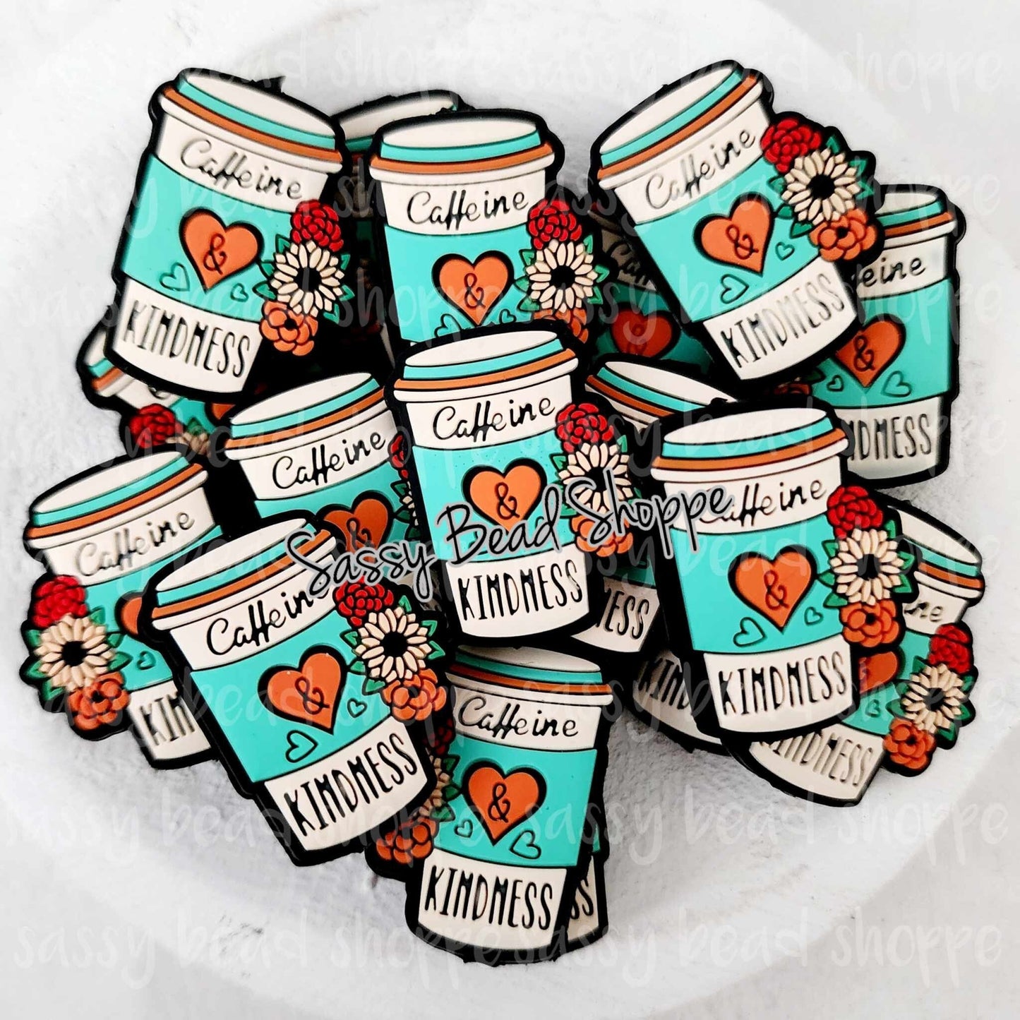 Caffeine & Kindness Focal Beads - Sassy Bead Shoppe