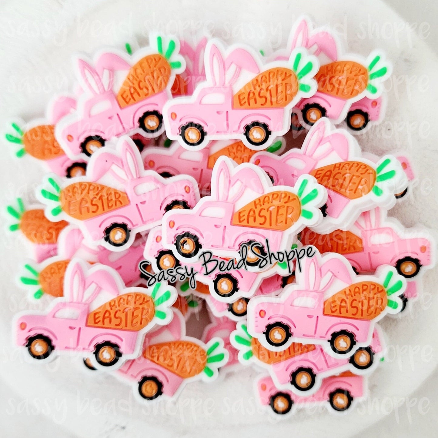 Easter Truck Focal Beads - Sassy Bead Shoppe