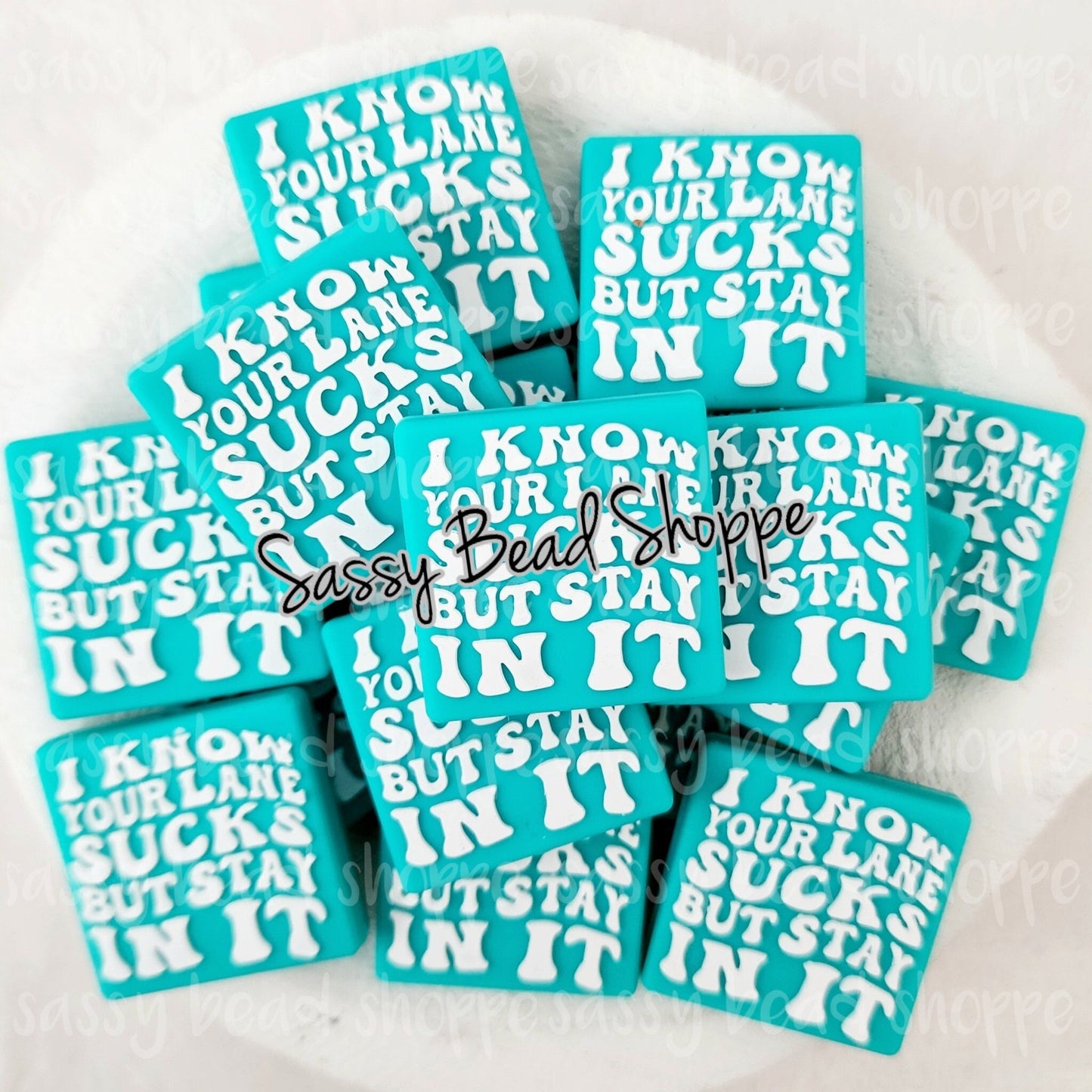 Turquoise Your Lane Stay In It Focal Beads - Sassy Bead Shoppe