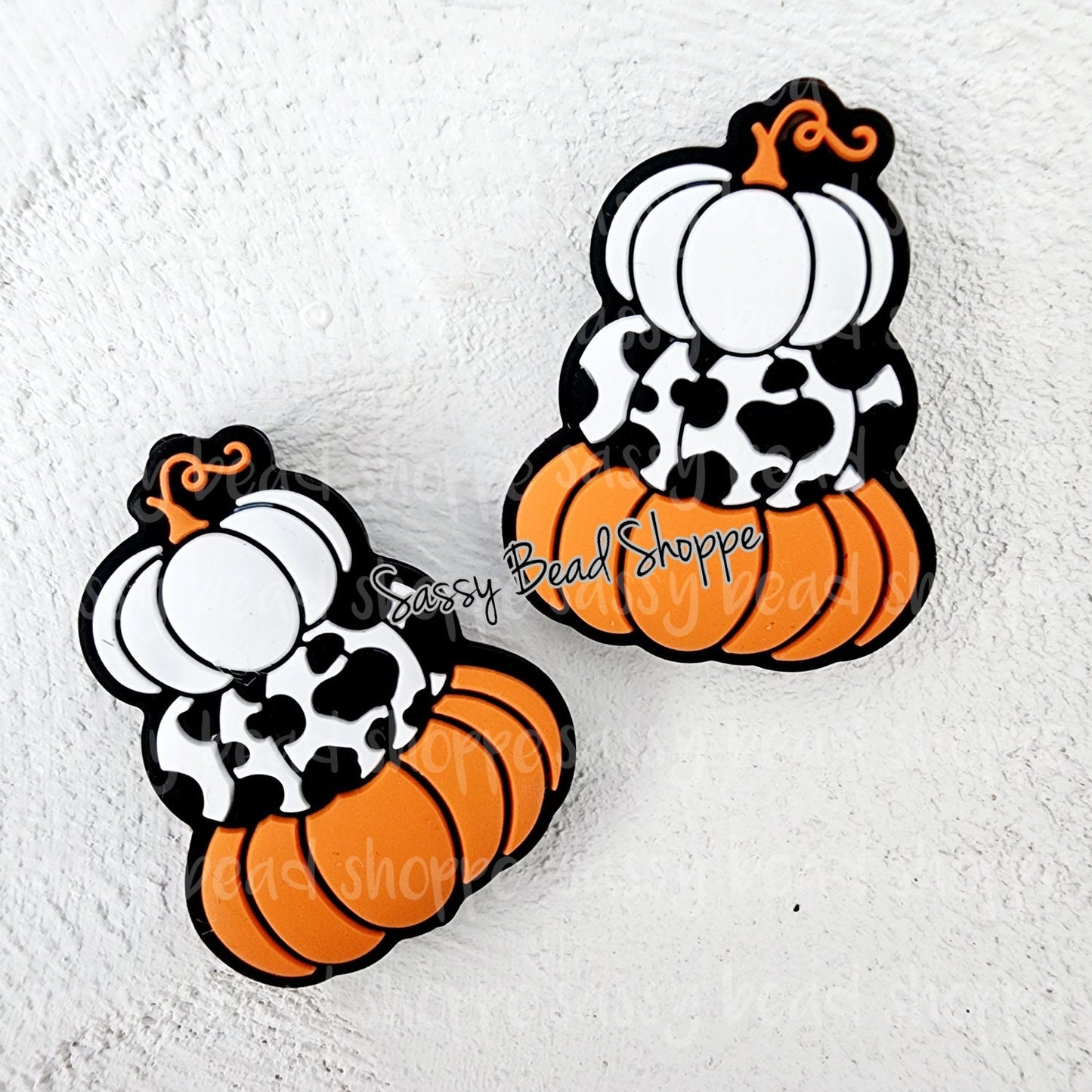 Triple Pumpkin Focal Bead - Sassy Bead Shoppe
