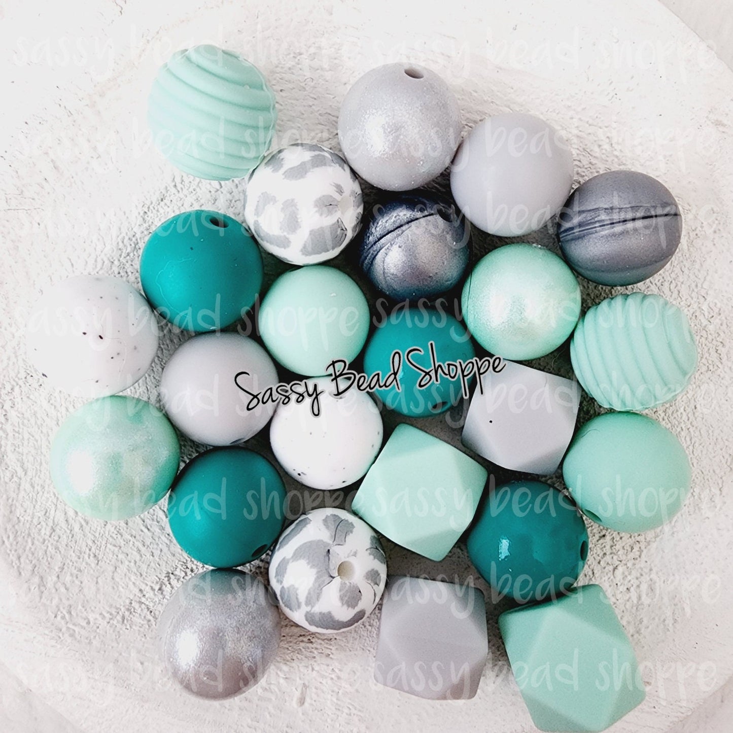 Aquamarine Bead Mix - Sassy Bead Shoppe