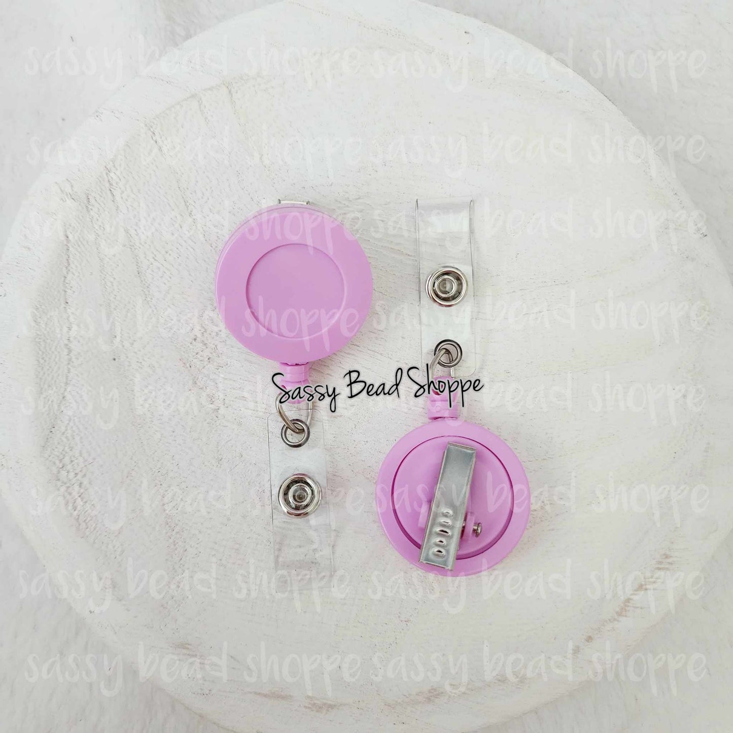 Lilac Badge Reel - Sassy Bead Shoppe