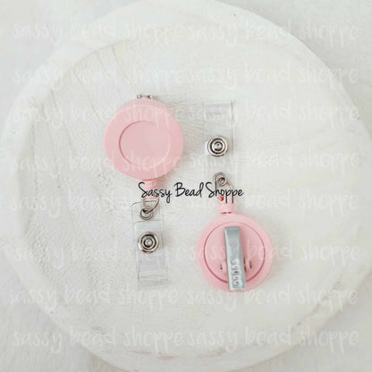 Sassy Bead Shoppe Light Pink Badge Reel