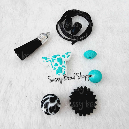 Sassy Bead Shoppe
Western Cow Turquoise Car Charm
What you will receive in your kit