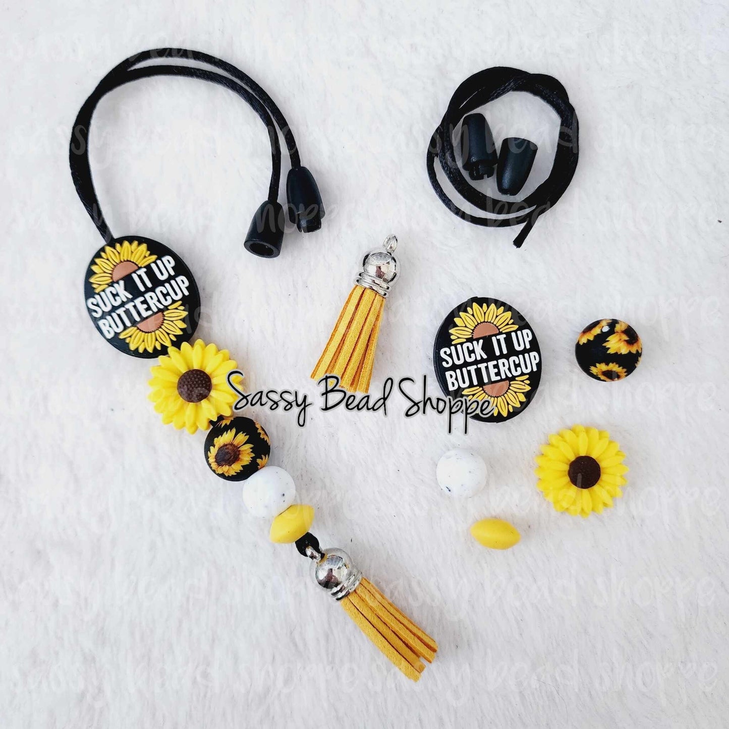 Sunflower Attitude Car Charm Kit - Sassy Bead Shoppe