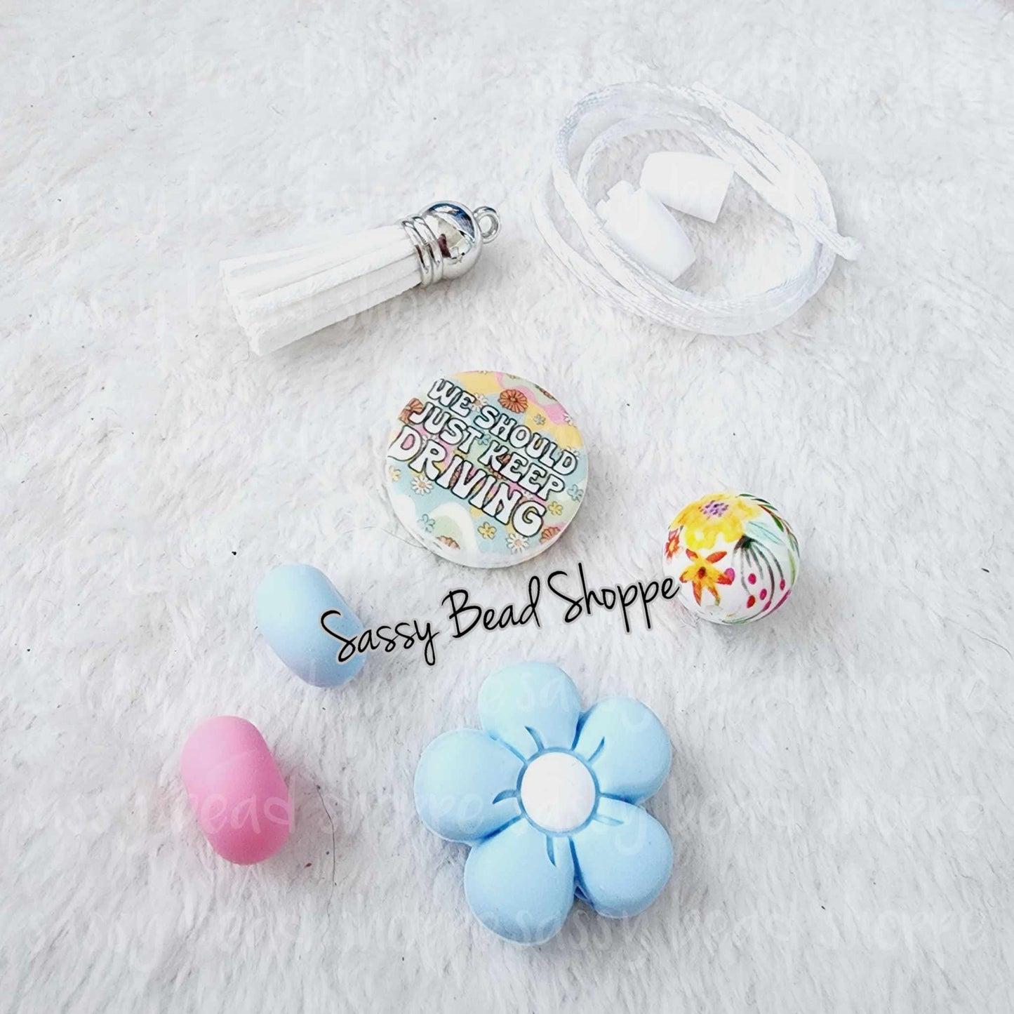 Flower Love Car Charm Kit - Sassy Bead Shoppe