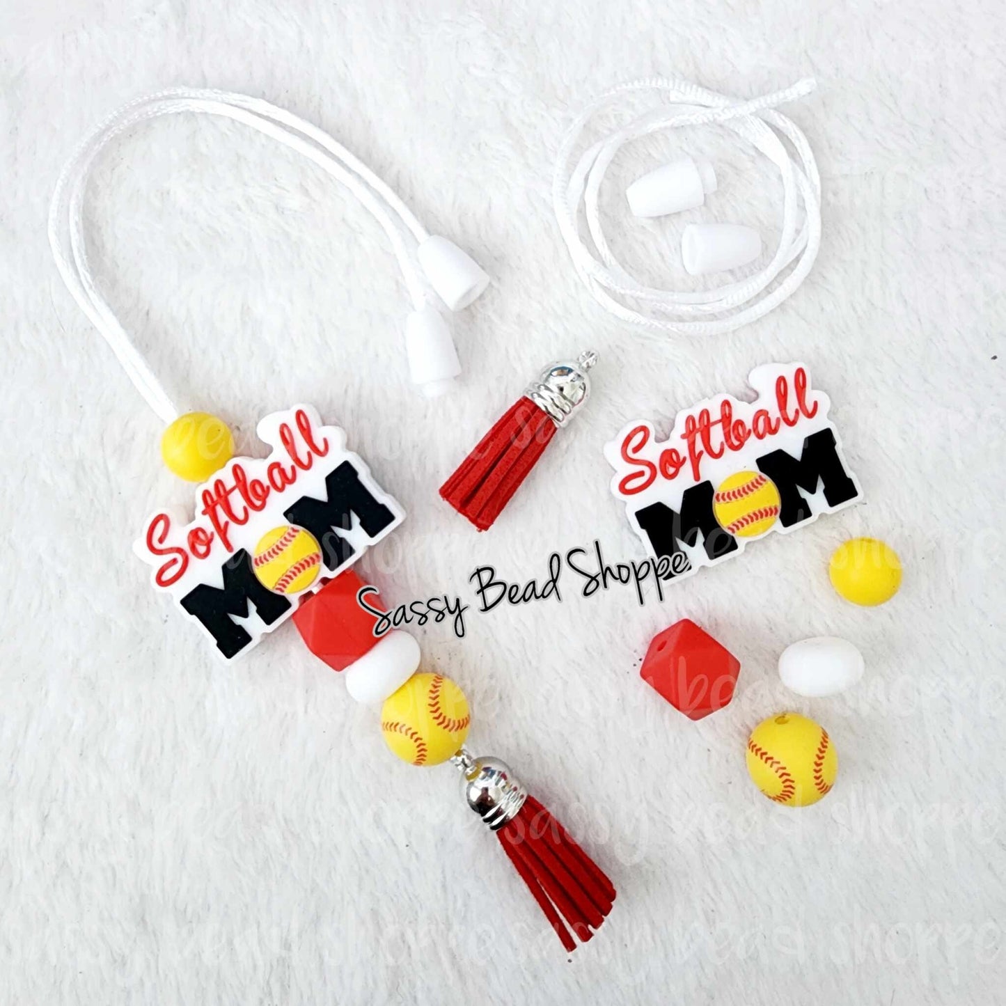 Softball Sports Mom Car Charm Kit - Sassy Bead Shoppe