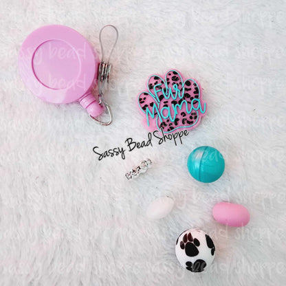 Sassy Bead Shoppe Paw Perfection Badge Reel What you will receive in your kit