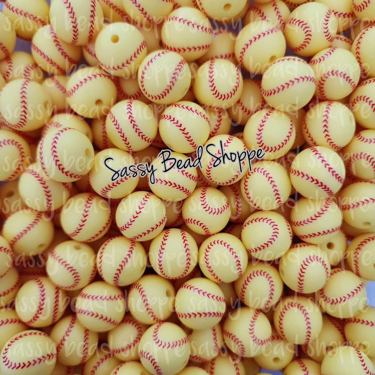 15mm Softball Silicone Beads - Sassy Bead Shoppe