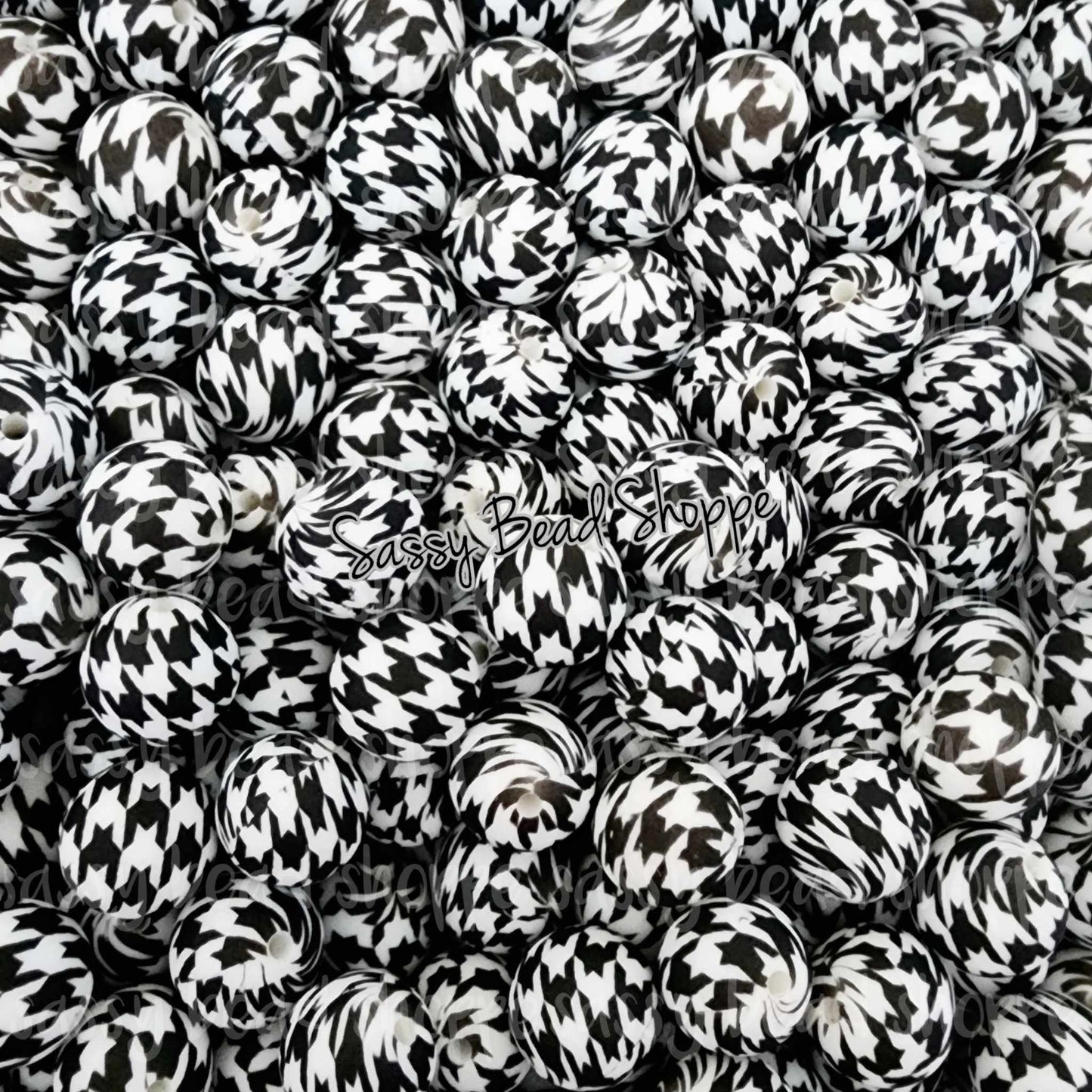 15mm Houndstooth Silicone Beads - Sassy Bead Shoppe