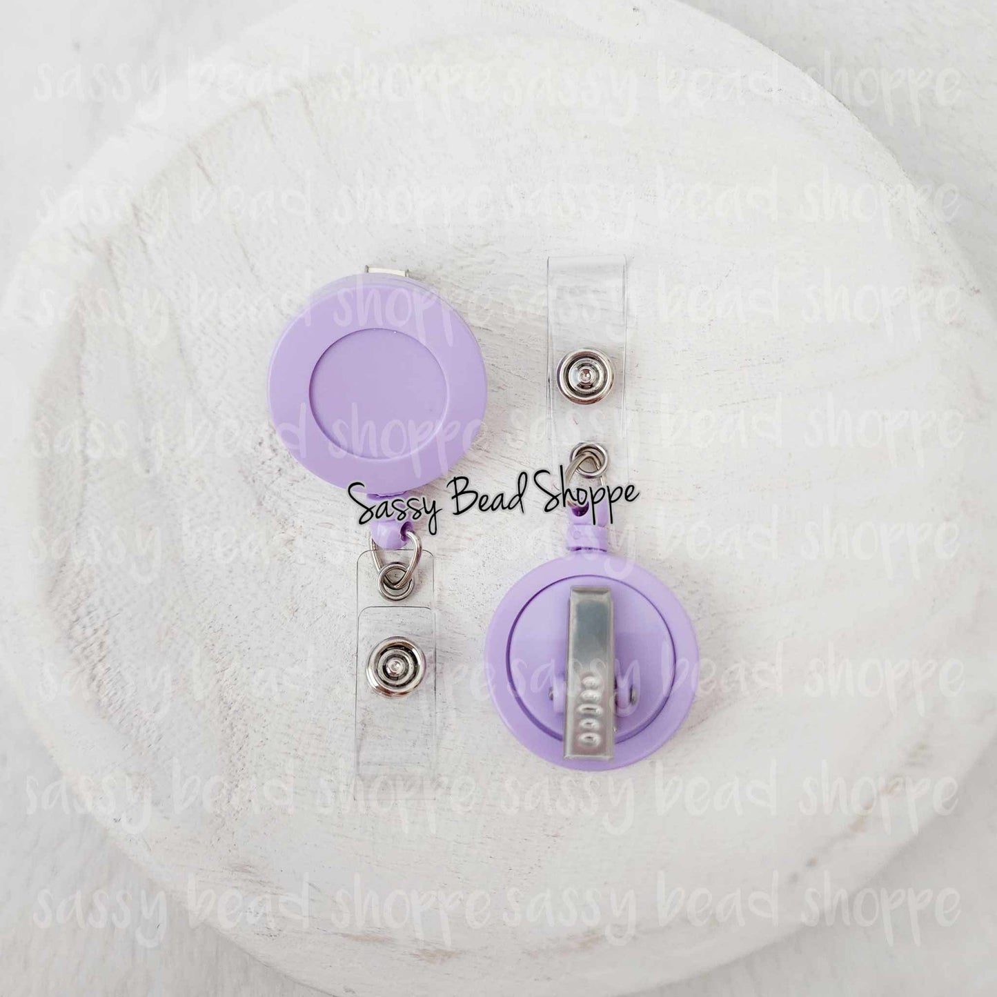 Lavender Badge Reel - Sassy Bead Shoppe