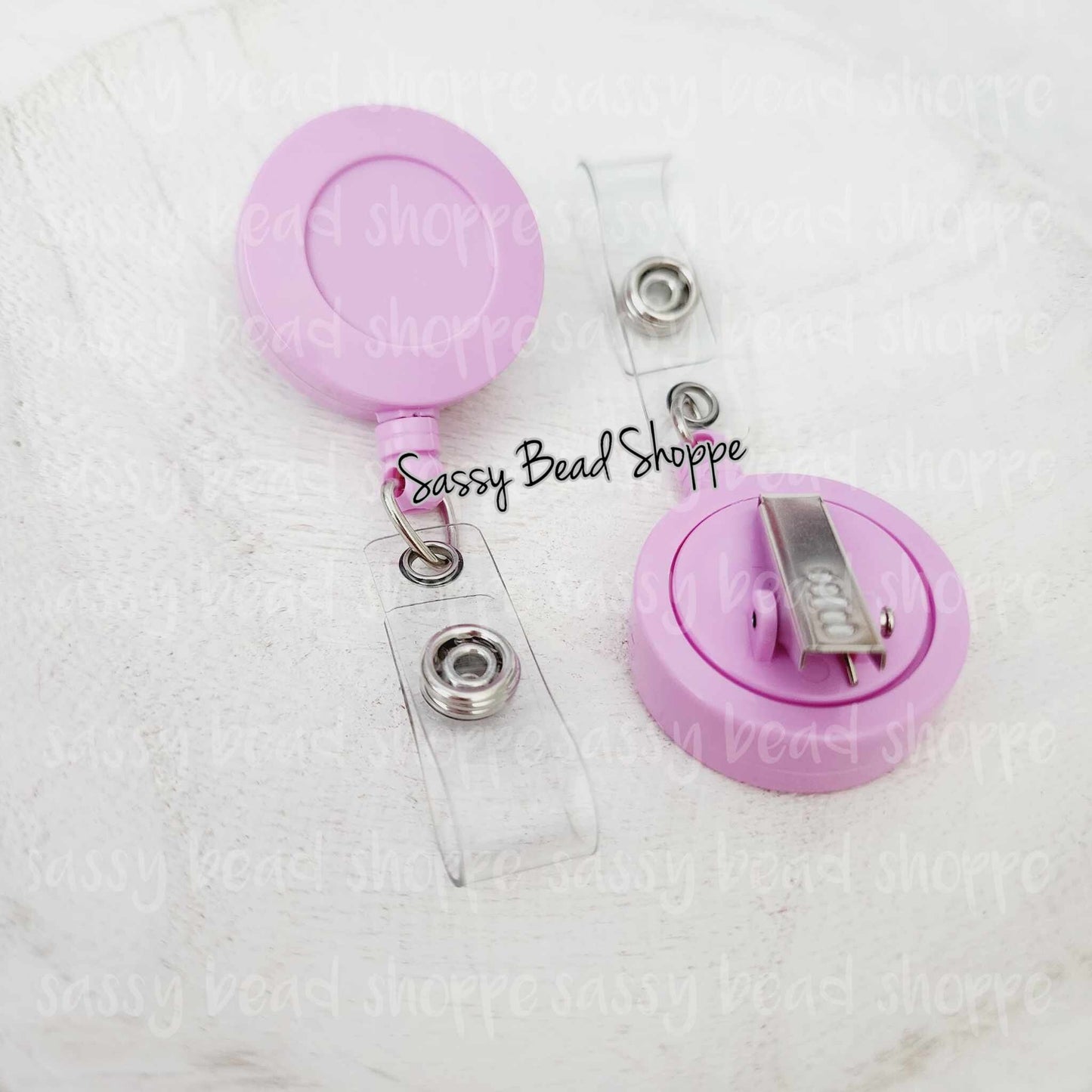 Lilac Badge Reel - Sassy Bead Shoppe