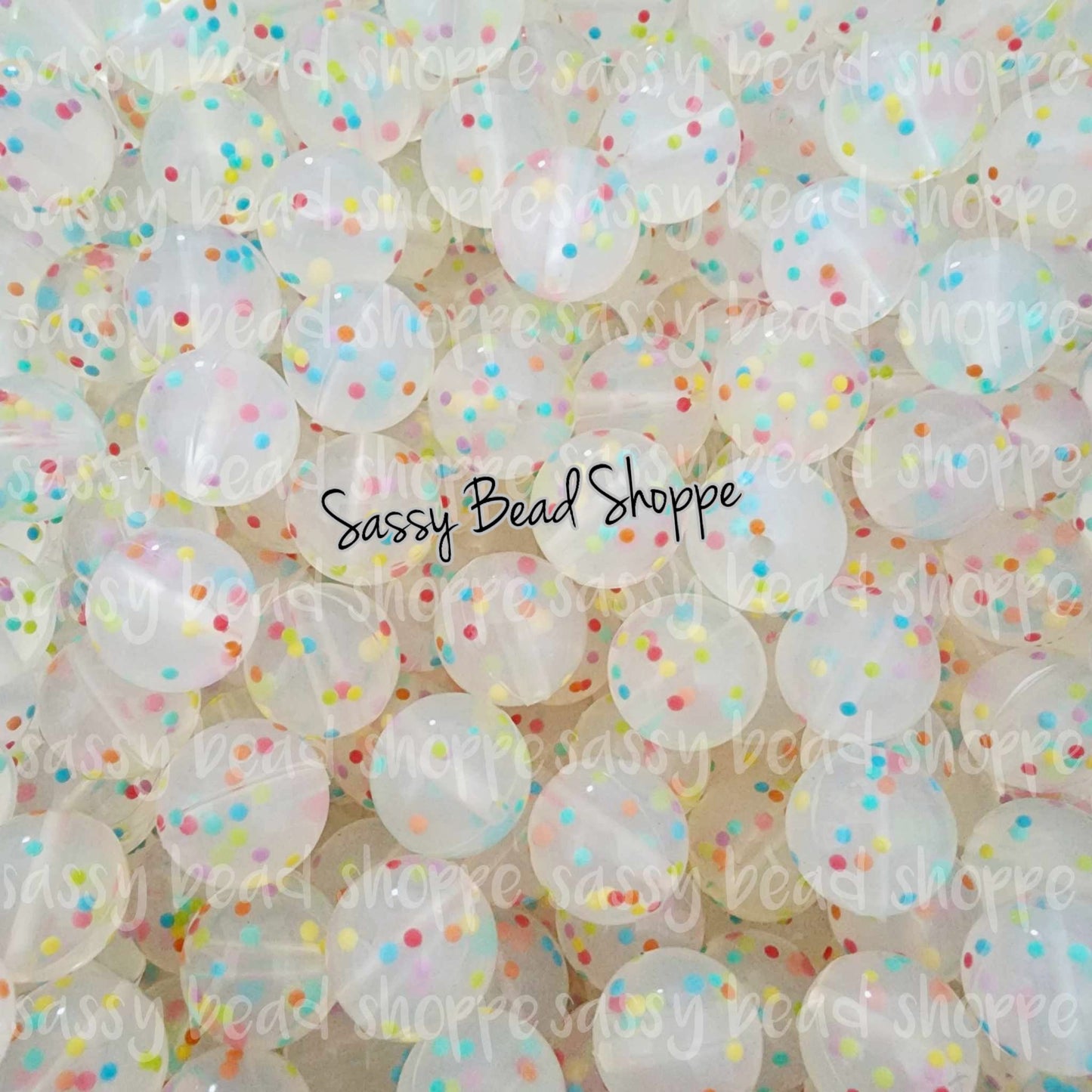 15mm Confetti Silicone Beads - Sassy Bead Shoppe