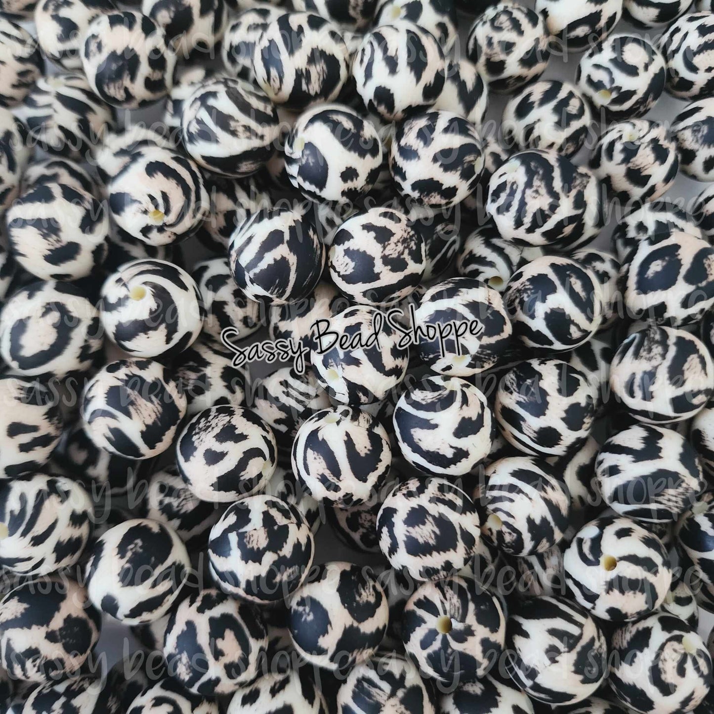 15mm Cheetah Silicone Beads - Sassy Bead Shoppe