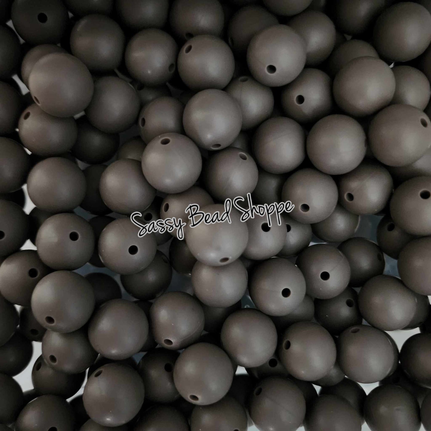 15mm Coffee Silicone Beads - Sassy Bead Shoppe