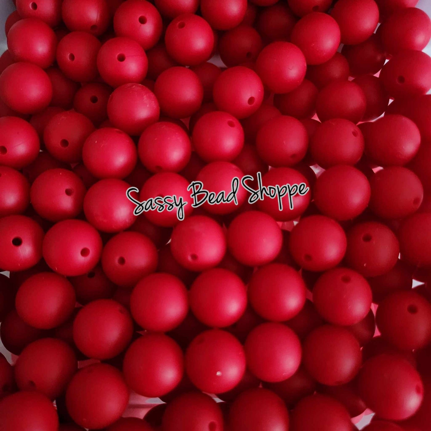 15mm Cranberry Silicone Beads - Sassy Bead Shoppe
