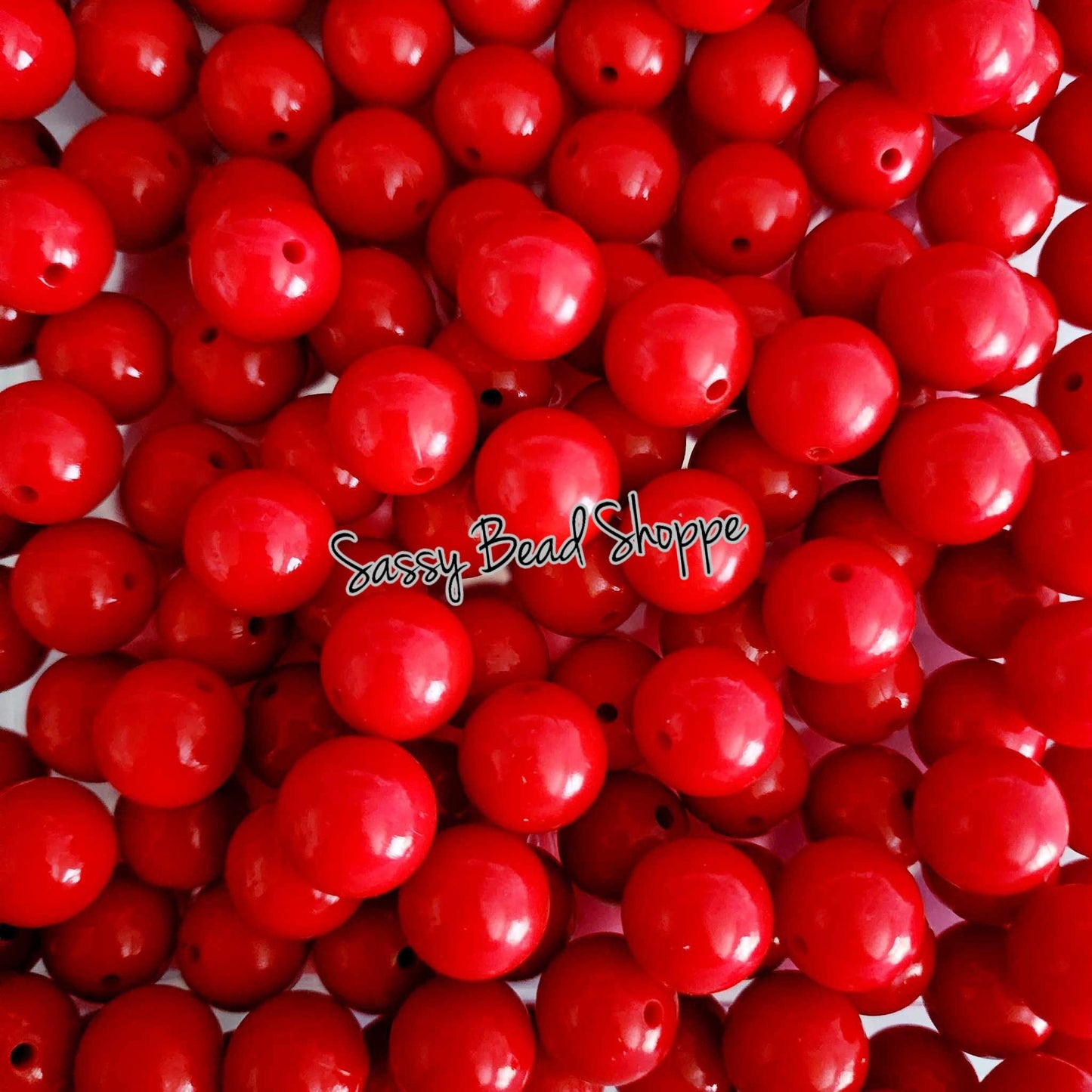 15mm Red Shiny Silicone Beads - Sassy Bead Shoppe