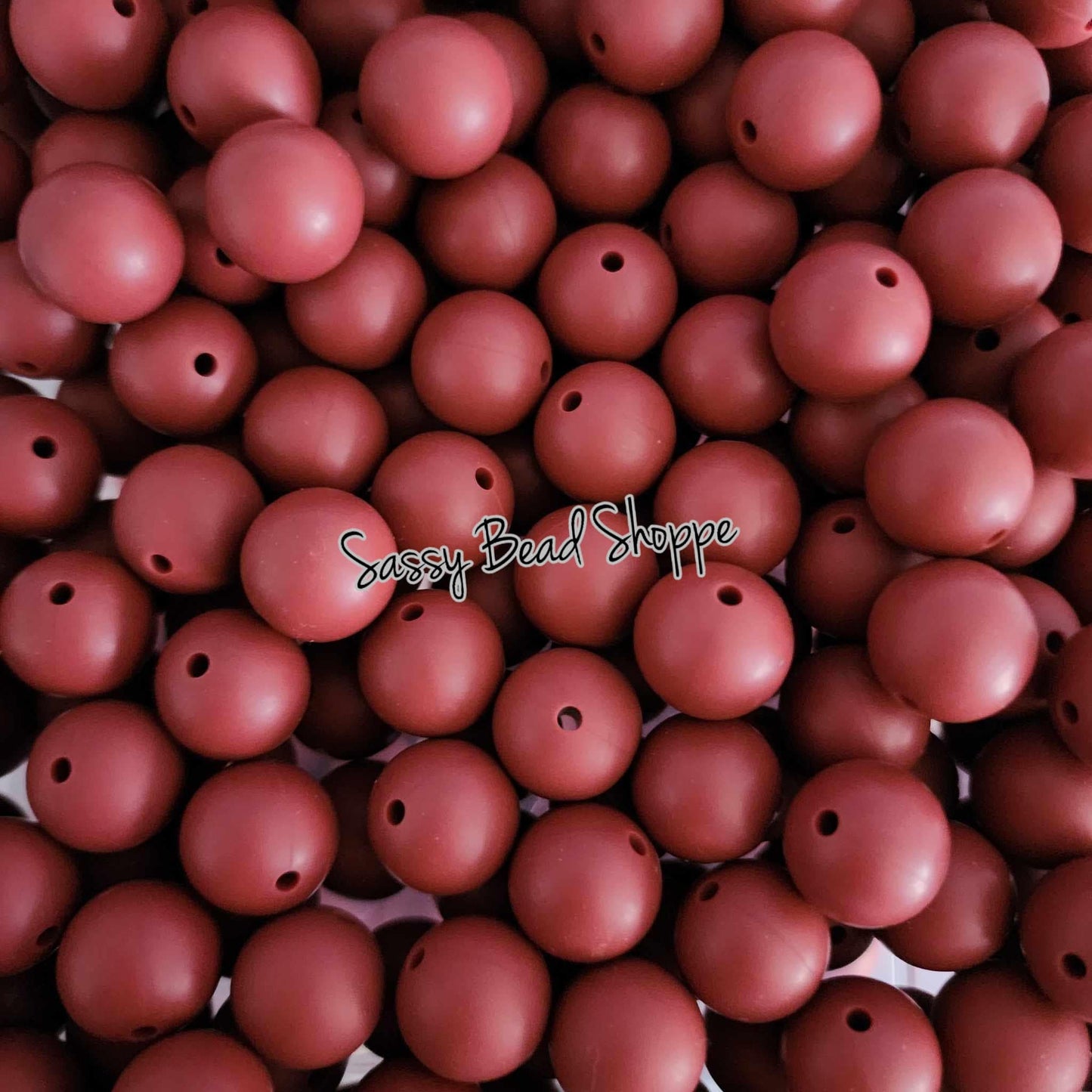 15mm Maroon Silicone Beads - Sassy Bead Shoppe