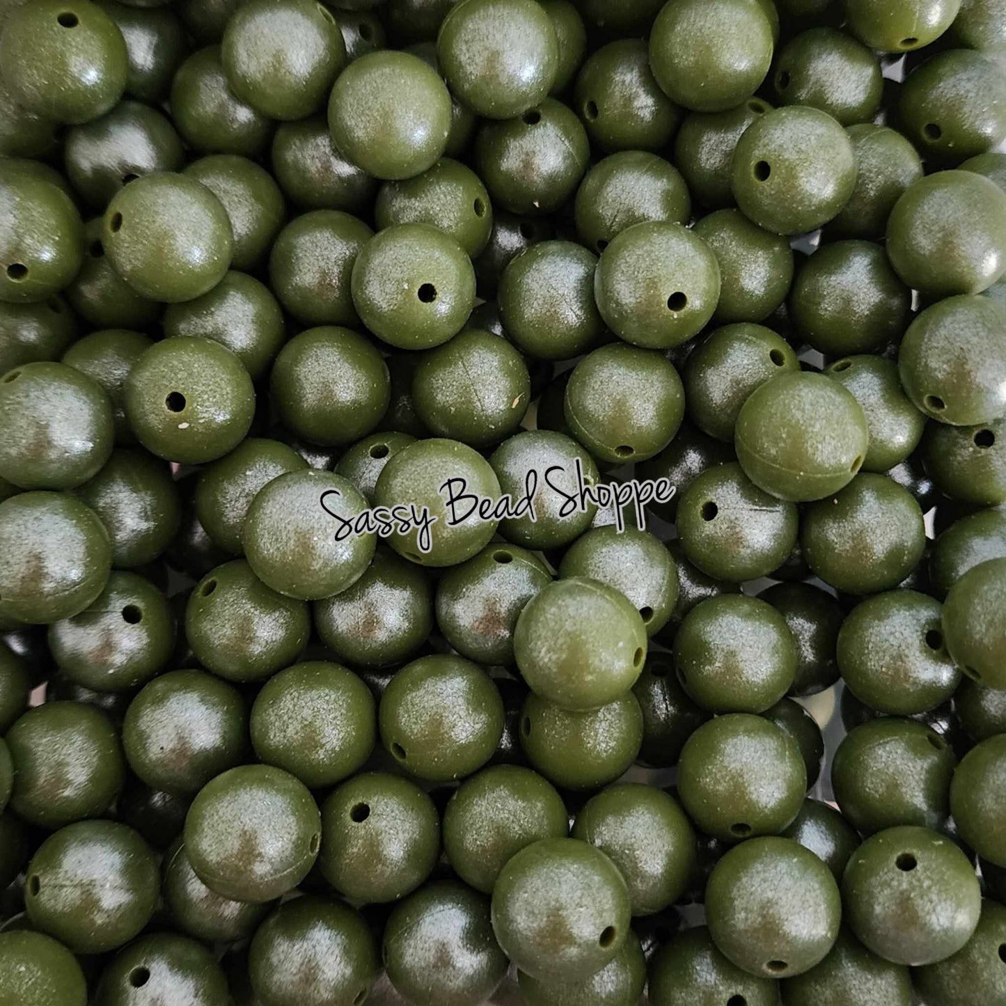 Sassy Bead Shoppe
Army Green Shimmer Silicone Beads