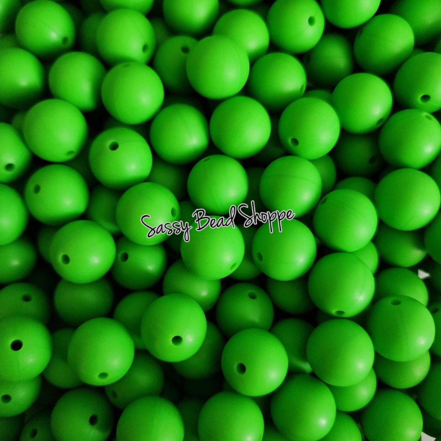 15mm Green Silicone Beads - Sassy Bead Shoppe