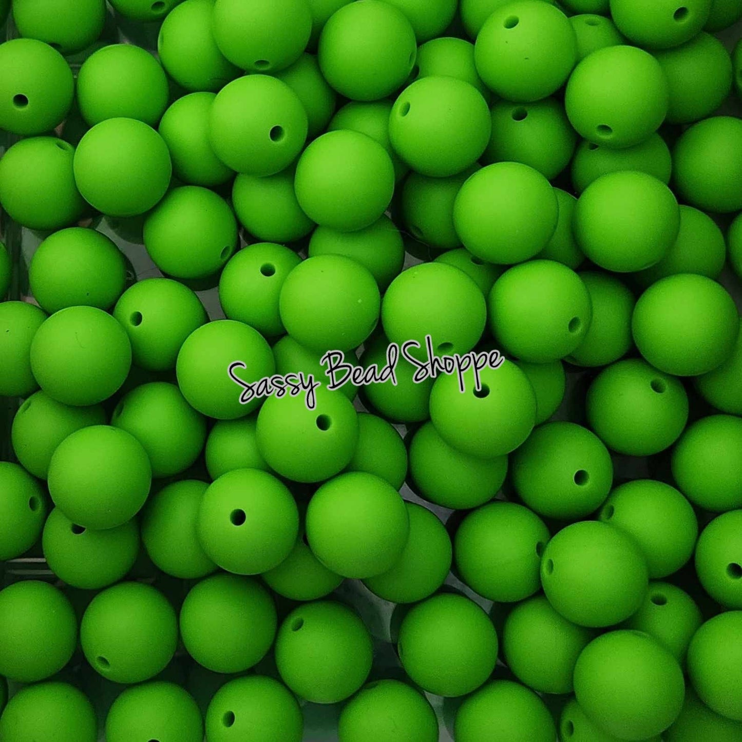 15mm Light Green Silicone Beads - Sassy Bead Shoppe