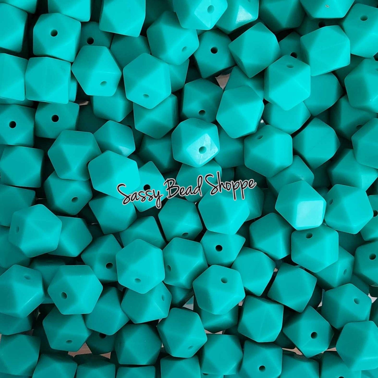 Sassy Bead Shoppe
Lake Blue Hexagon Silicone Beads