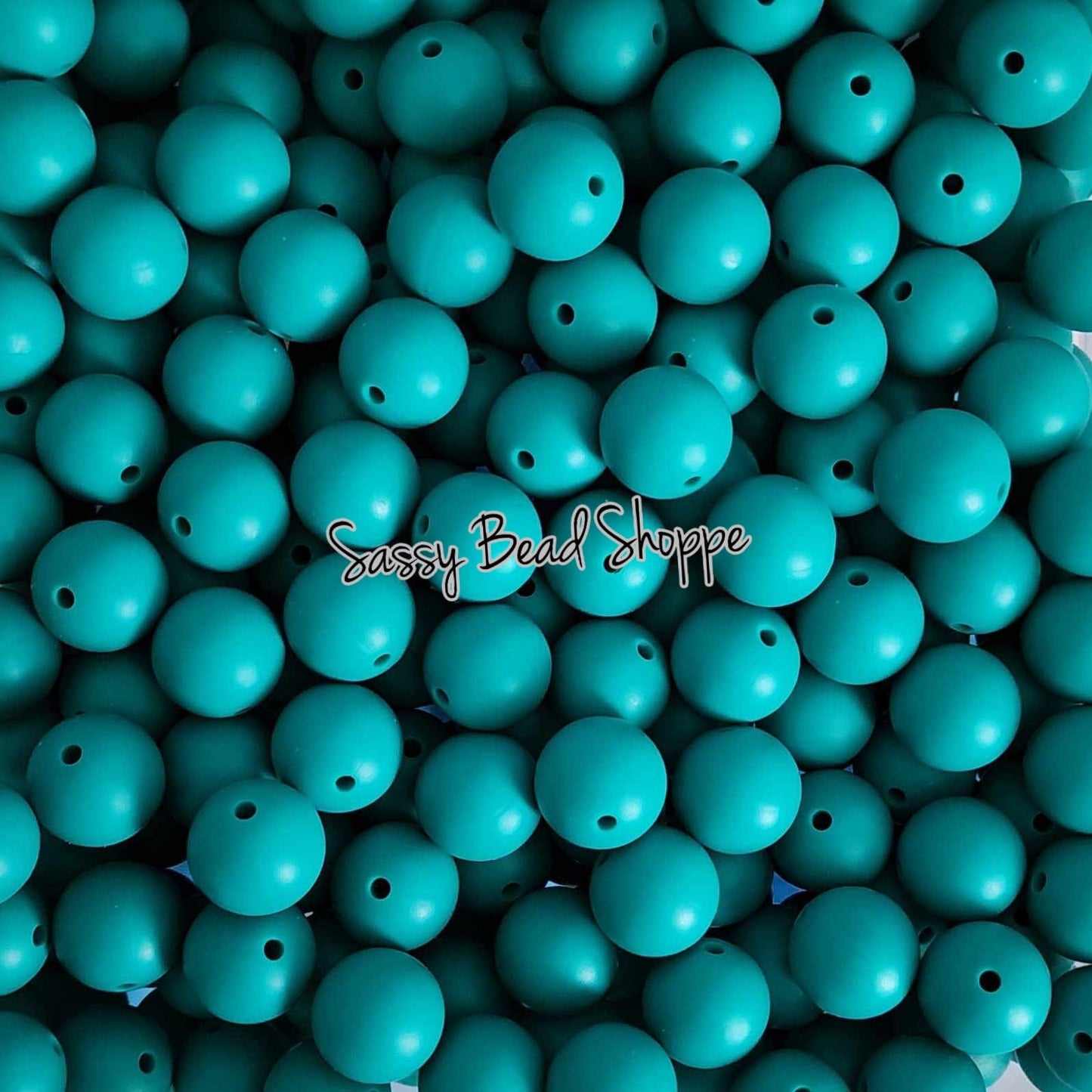 15mm Teal Silicone Beads - Sassy Bead Shoppe