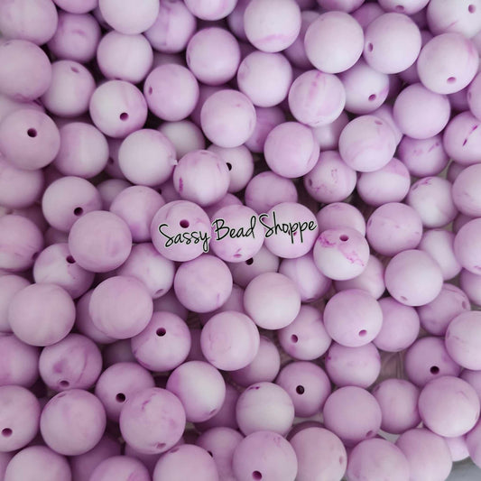 Sassy Bead Shoppe Purple Marble Silicone Beads