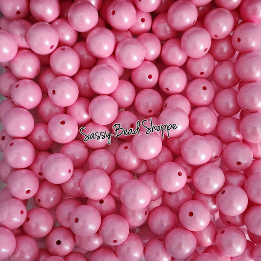 Sassy Bead Shoppe Bubblegum Pink Shimmer Silicone Beads